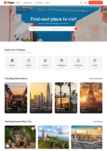 Tour Marketplace (Multi Vendor)