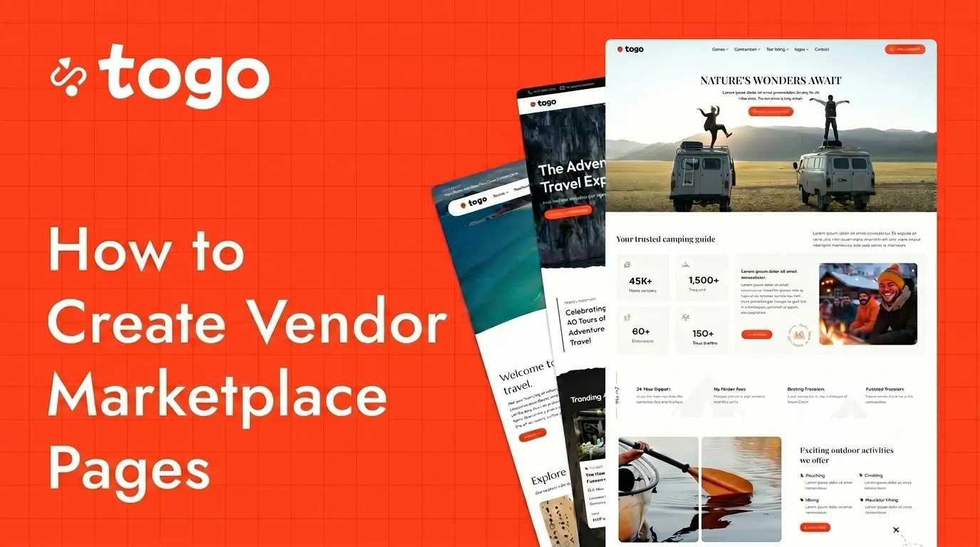 How to Create Vendor Marketplace Pages in WordPress with Togo Theme